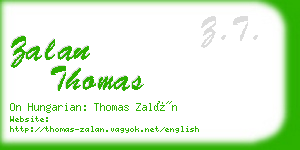 zalan thomas business card